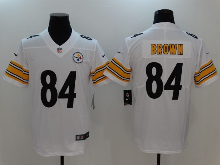 Men Pittsburgh Steelers 84 Brown White Nike Vapor Untouchable Limited NFL Jerseys